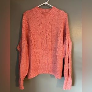 Old Navy Salmon Cable-knit Sweater - size (L)